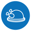 Baked turkey icon