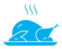 Baked turkey icon
