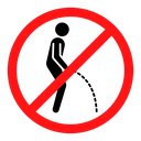 Ban piss sign icon
