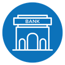 Bank building icon