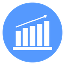 Bar Chart Trend Arrow Color Filled icon