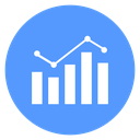 Bar Chart Trend Color Filled icon
