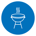 Barbecue Grill Color Filled icon