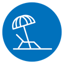 Beach chair icon