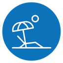 Beach chair icon