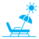 Beach chair icon