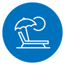 Beach Lounger Umbrella icon