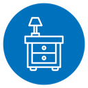 Bedside table icon