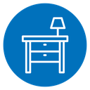 Bedside table icon