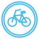 Bicyclist traffic sign icon