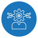 Big data scientist icon