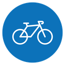 Biking mountain icon