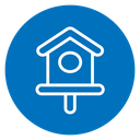 Bird house icon