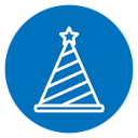 Birthday hat icon