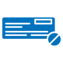 Bounced check icon