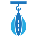 Boxing punch bag icon