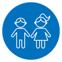 Boy and girl icon