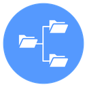 Branching Folder Tree Color Filled icon