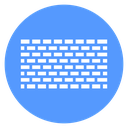 Brick Wall Pattern Color Filled icon