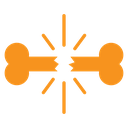 Broken Bone Fracture Color Filled icon