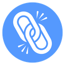 Broken Chain Link Color Filled icon