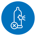 Broken condom icon