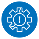 Broken gear icon