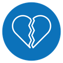 Broken heart icon