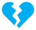 Broken heart icon