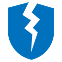 Broken shield icon