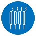 Burning incense stick icon