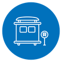 Bus stop shelter ad icon