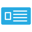 Business Card Text Lines Color Filled icon