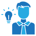 Business Idea Lightbulb Man icon