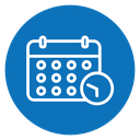 Calendar clock icon