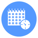 Calendar Grid Clock icon