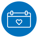 Calendar heart icon