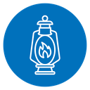 Camping lantern icon
