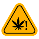 Cannabis packaging warning sign Color Filled icon