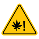 Cannabis Warning Sign icon