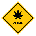 Cannabis Zone Sign icon