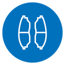 Car brake pad icon