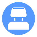 Car headrest Color Filled icon