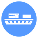Cargo Ship Color Filled icon