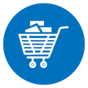 Cart with product icon
