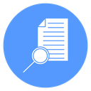 Case Study Magnifier Color Filled icon