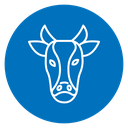 Cattle Crossing Sign Color Filled icon
