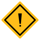 Caution Diamond Sign icon