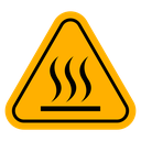Caution hot surface sign Color Filled icon