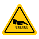 Caution hot surface sign icon